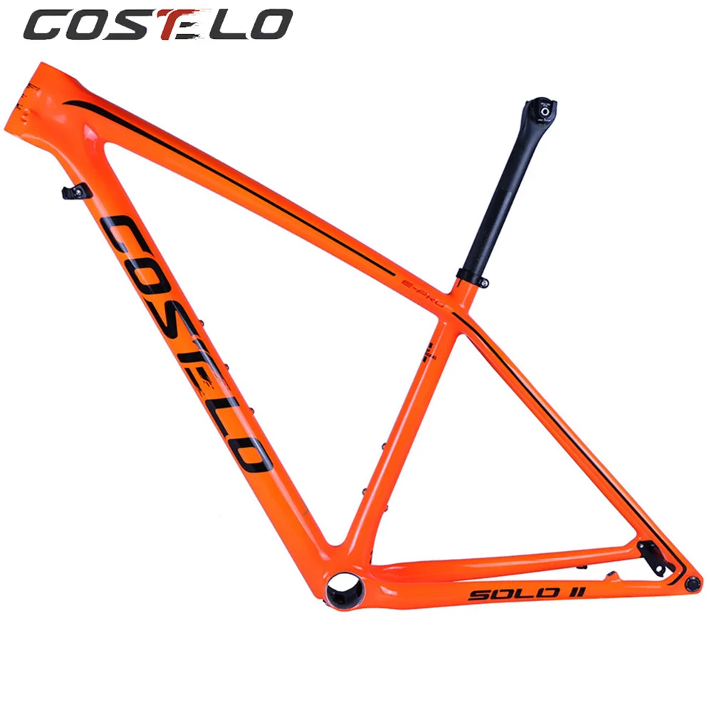 Best 2019 T1000 Carbon Fiber Costelo SOLO II Mountain MTB 29er Carbon frame bicycle frame seatpost clamp only 820-920g Super light 0