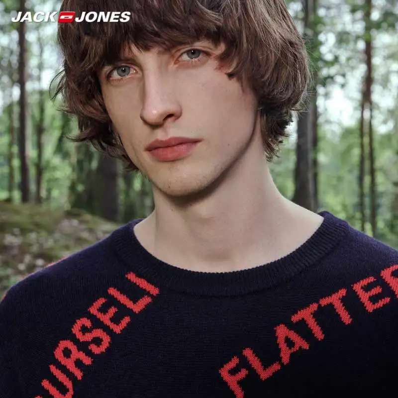 JackJones мужской свитер с буквенным принтом пуловер Топ Мужская одежда 219324511