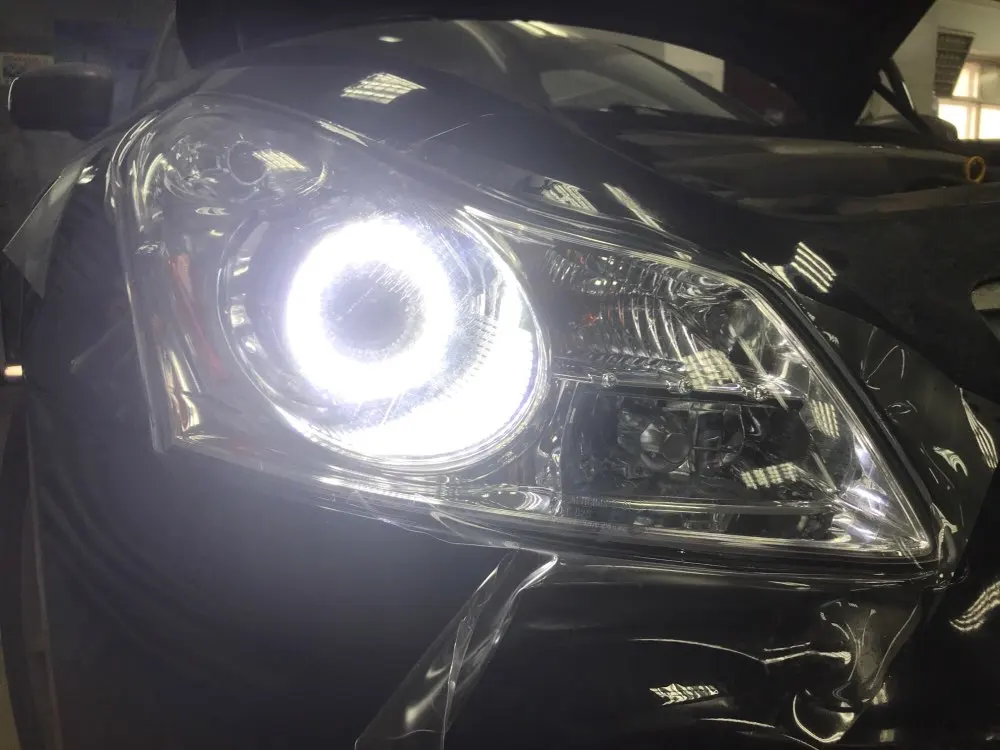Для Infiniti G35 2006 2007 2008 многоцветные светодиодные глаза ангела комплект RGB Halo кольца фары дневного света
