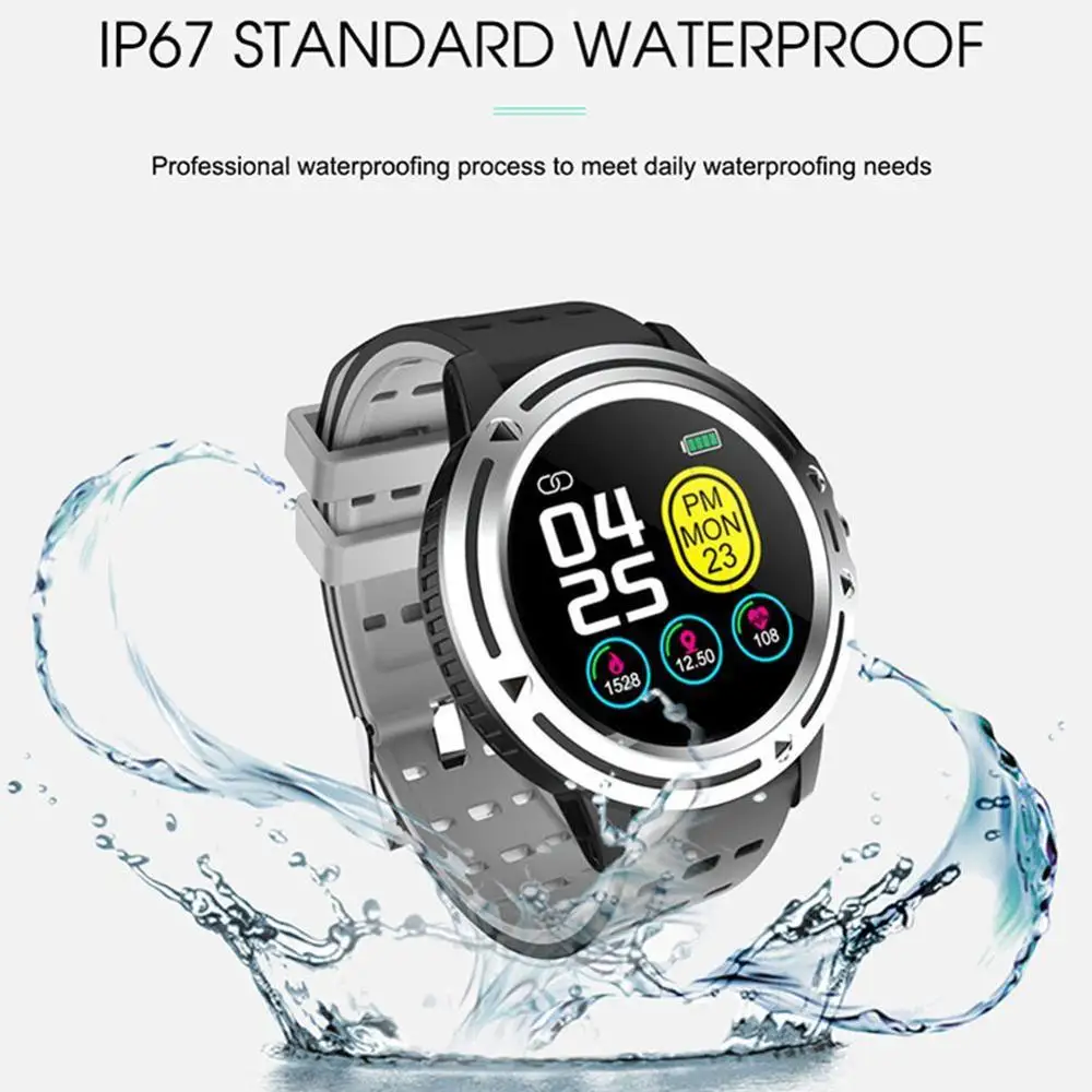 V5 Smart Watch Men Full Screen Heart Rate Monitor Fitness Watch Pressure Tracker Blood Sleep Sports Pedometer Monitor O2N9