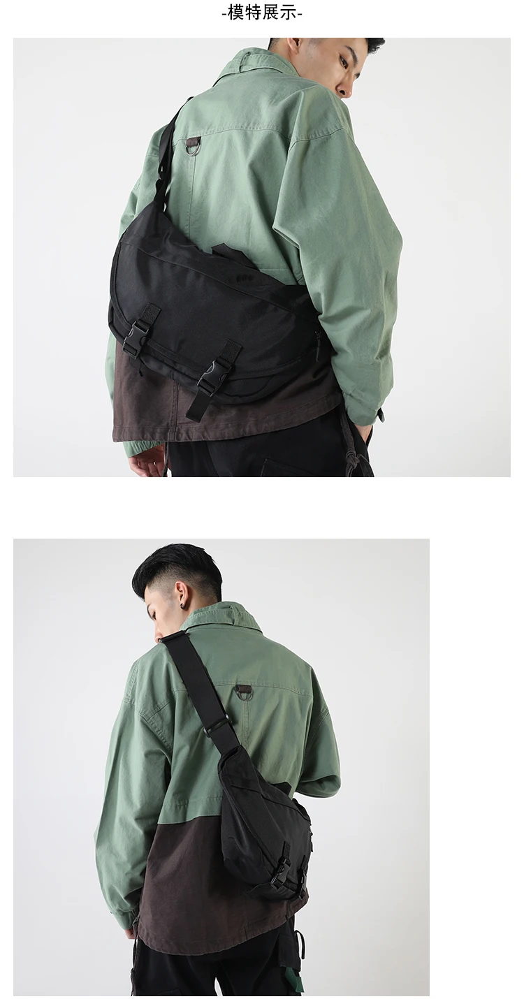 Fashion Crossbody Bags for Men Multifunction Waterproof Large Shoulder Bags Streetwear Male Nylon Messenger Chest Bags Bolsa