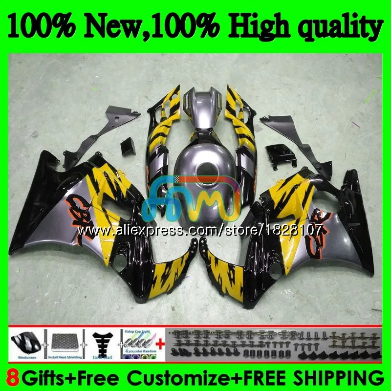 Комплект+ майка для HONDA CBR600F3 желтого и серого цветов 600CC CBR 600F3 97 98 1997 1998 3BS. 265 CBR600 CBR 600 FS F3 95 96 1995 1996 обтекатели