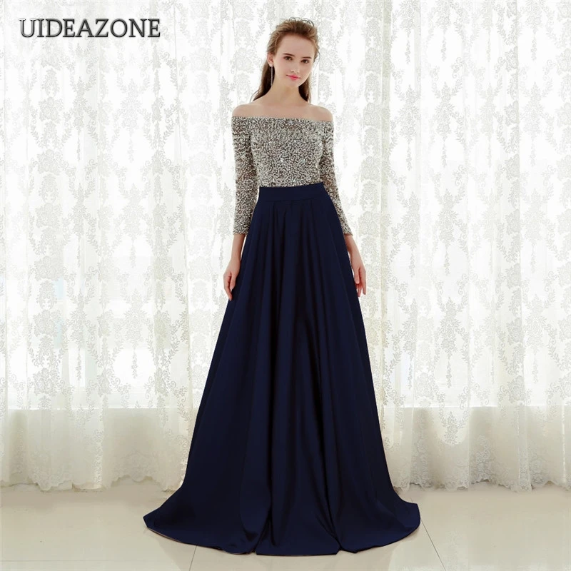 UIDEAZONE, с вырезом лодочкой, элегантное женское платье, XXXL, с блестками, в стиле пэчворк, сексуальные женские платья, длина до пола, 3XL, вечерние размера плюс