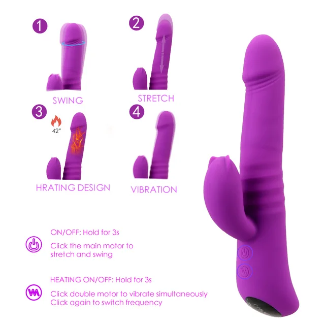 Clitoris Stimulator Female Masturbator Rabbit Vibrators Sex Toys For Women Heat Dildos Anal Plug Couples Foreplay