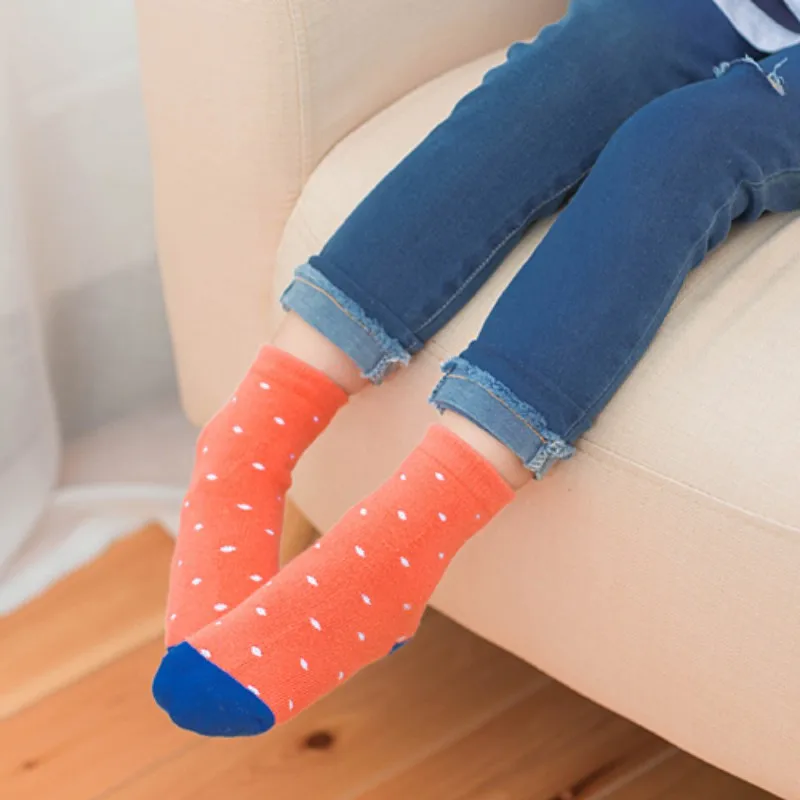 Носки для мальчиков и девочек, детские носки, осенняя мода, новинка, мягкие милые дышащие хлопковые носки, 5 пар