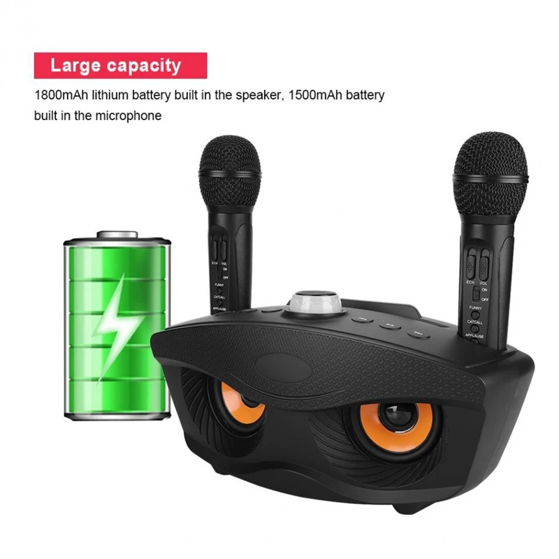 

FFYY-Portable Bluetooth Ktv Karaoke Player Home Wireless Amplifier Speaker Support Tf Card Fm Aux Input Outdoor Bluetooth Player