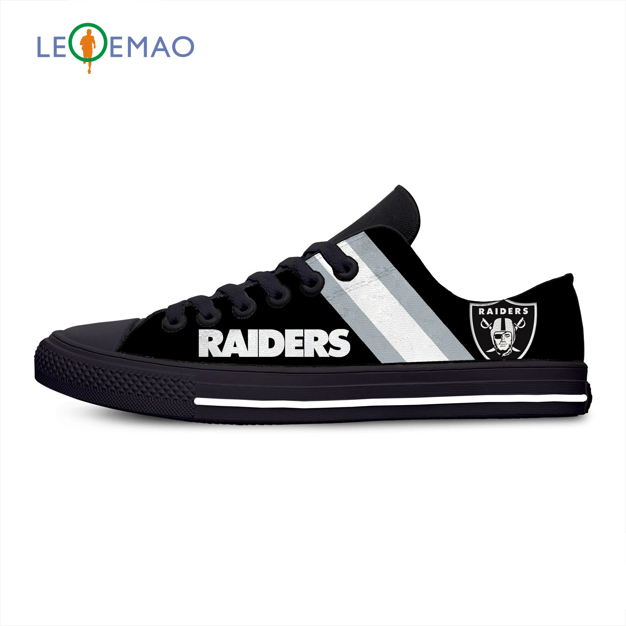 

2020 miami Men's Raiders 2019 bowl LIV Champions fashion Flat Canvas Breathable Sneakers for Oakland fans gift