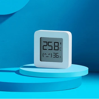 

100%Xiaomi Mijia Temperature Humidity Sensor 2 Bluetooth Wireless Smart Digital LCD Screen Digital Moisture Meter For Smart Home