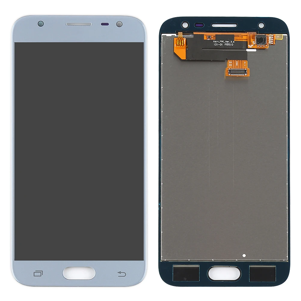 Замена lcd s для Samsung Galaxy J3 J330 J330F ЖК-дисплей кодирующий преобразователь сенсорного экрана в сборе регулировка яркости