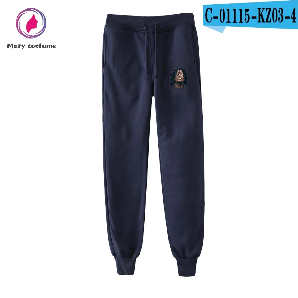 Sahbabii Hip hop Cooton Men Pants High Quality Jogging Sports Pants Trousers Fashion Tight Comfortable Casual Pants - Цвет: Navy blue