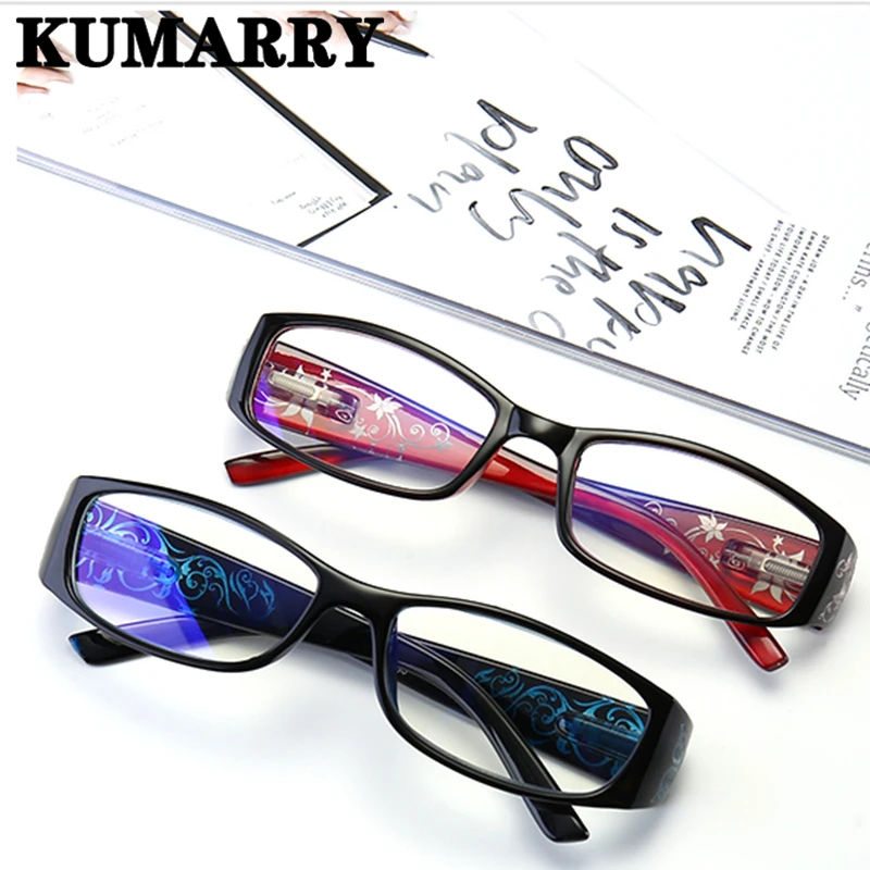 KUMARRY новая квадратная модель очки для чтения для мужчин/женщин анти синий светильник компьютер близорукие очки диоптрий 1,0+ 2,0+ 2,5+ 3,0+ 4,0