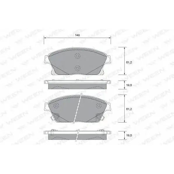 Колодки перед. дисковые 16R Cruze, Astra J(10-), Orlando 1330123