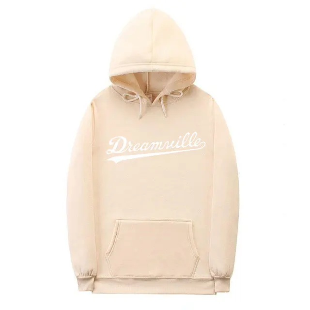 UplzCoo новые толстовки для мужчин в стиле хип-хоп DREAMVILLE J Cole логотип с капюшоном Swag письмо флис J худи с принтом Cole зимние толстовки Мужские Пуловер JA300