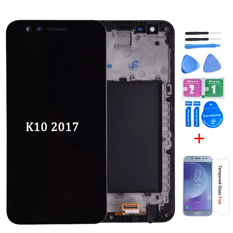 Оригинальный ЖК дисплей для LG K10 2017 M250N X400 дигитайзер сенсорного экрана с рамкой 5 3