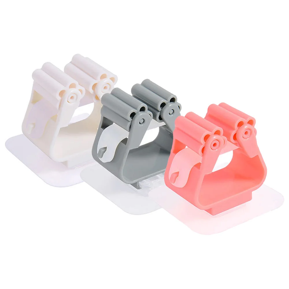 

1pcs/5pcs ABS Powerful Seamless Mop Broom Clip Mop Hanger Hooks Household Cleaning Tools Clip Supplies