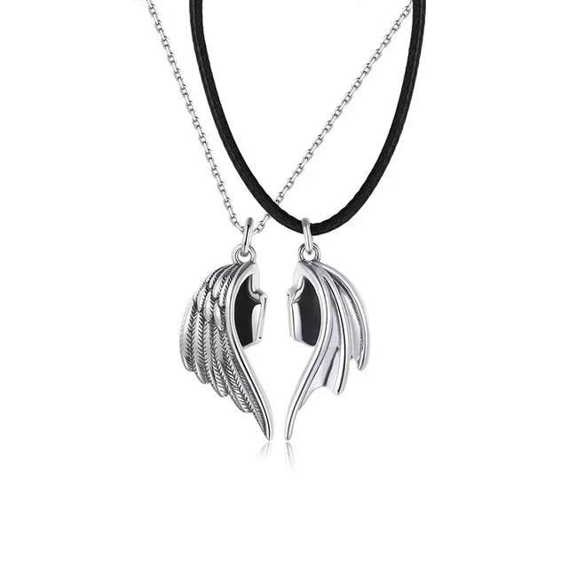 Devil And Angel Wings Paired Pendants 