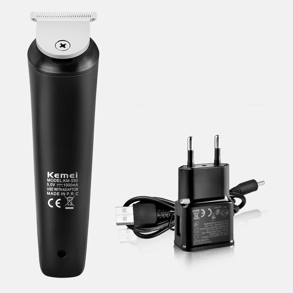 Kemei KM-550 Professional Electric Hair Clipper Rechargeable Cordless Beard Trimmer Men Body Nose Trimmer Razors Gift Sets 