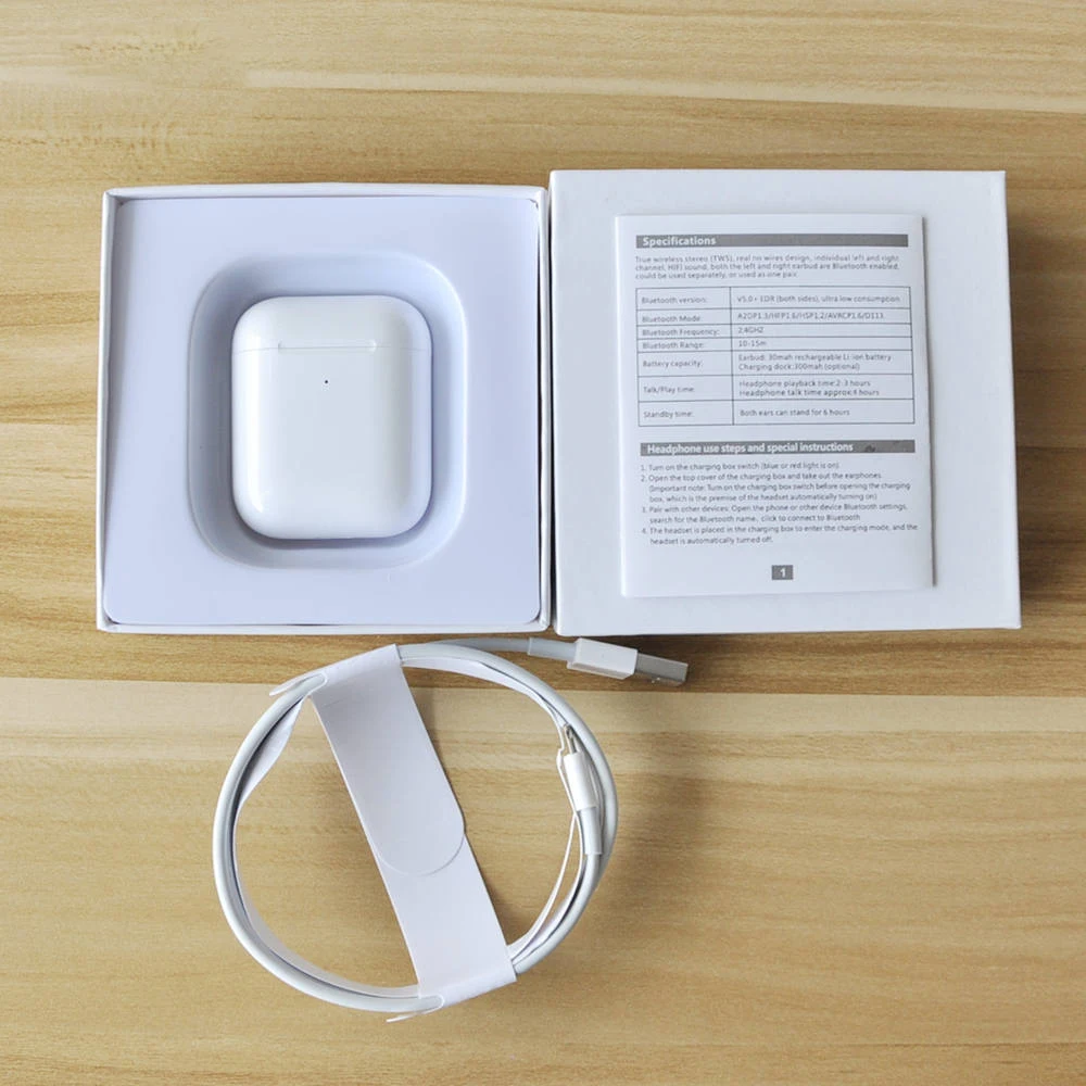 white I500 TWS 2 поколения Реплика 1:1 всплывающие беспроводные наушники 6D супер бас оригинальные наушники с HD микрофоном Вызов 4 часа время воспроизведения - Цвет: white
