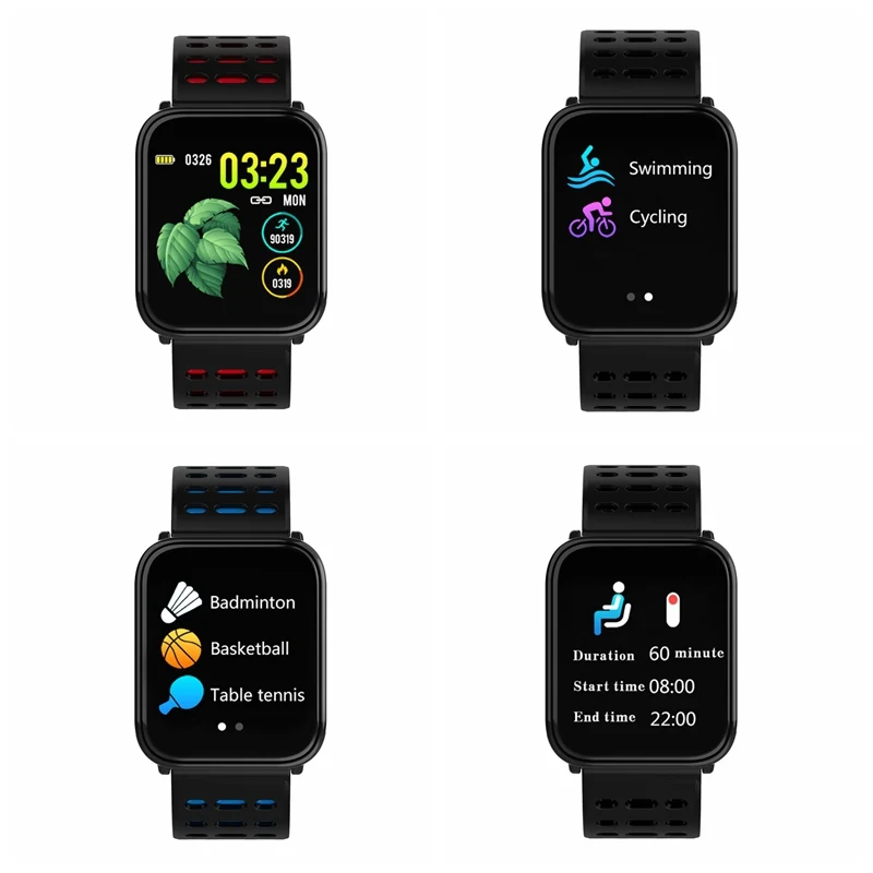 T6 Smartband фитнес-браслет Grote сенсорный экран OLED Bericht Hartslag Tijd Slaap Смарт Polsband спортивный браслет часы