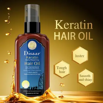 

120ml Pure Keratin Argan Oil Care Hair Disposable Nourish Frizzy Care Hair Repair Essential Hair Care Dry Repair Hair Oils B3C7