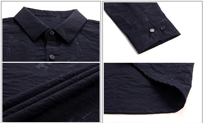 Брендовое повседневное роскошное платье с длинным рукавом slim fit Мужская рубашка уличная высококачественная одежда Рубашки мужские модные Джерси 81141