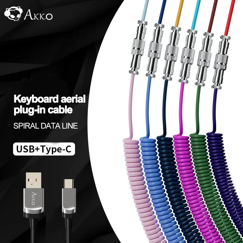 Оригинальный кабель AKKO для механической клавиатуры с USB-портом типа C 1 7 м