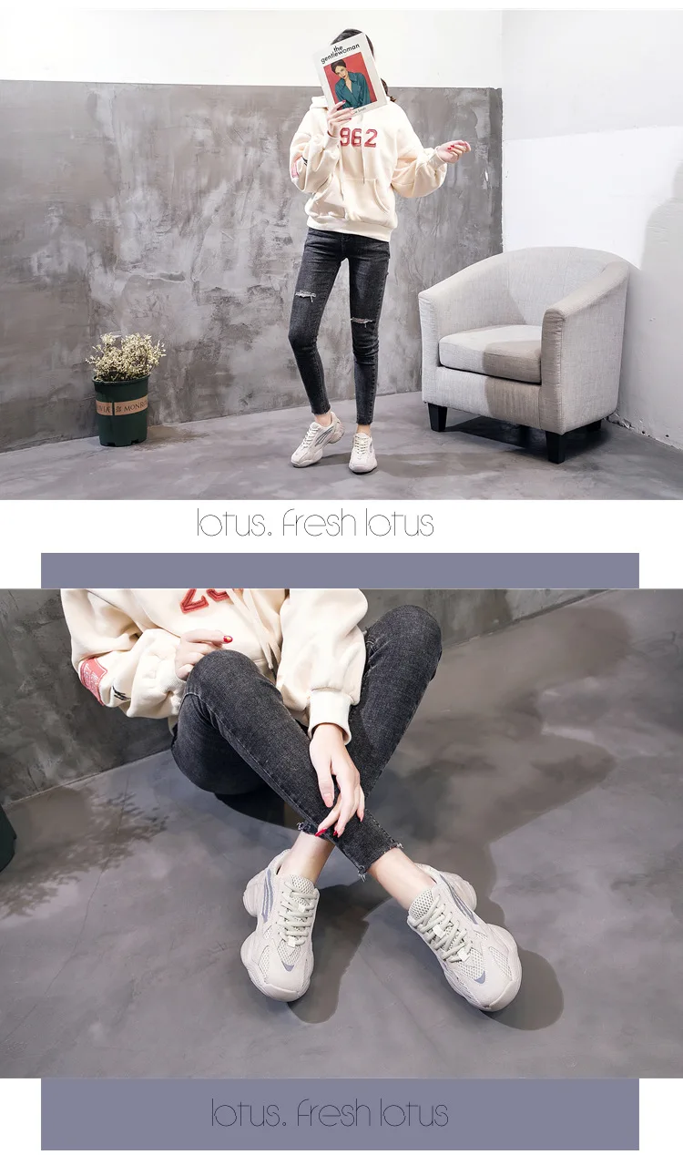primavera y verano nuevo красный Harajuku moda cómoda salvaje Повседневный транспарантный malla Zapatos mujer