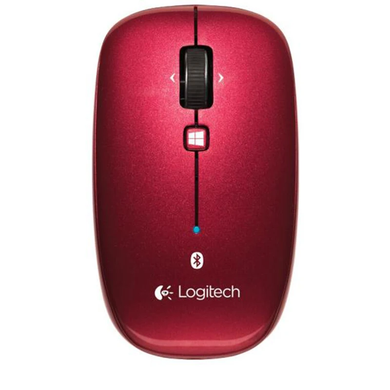 Logitech M558 M557 Беспроводная Bluetooth мышь 1000 dpi эргономичные симметричные оптические мыши для настольного ноутбука - Цвет: Красный
