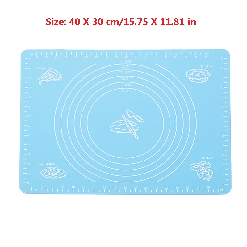 40 X 30 cm A Силиконовые коврики для выпечки лист тесто для пиццы антипригарный держатель для кондитерских изделий кухонные гаджеты инструменты для приготовления пищи посуда аксессуары для выпечки - Color: 40 X 30 cm A