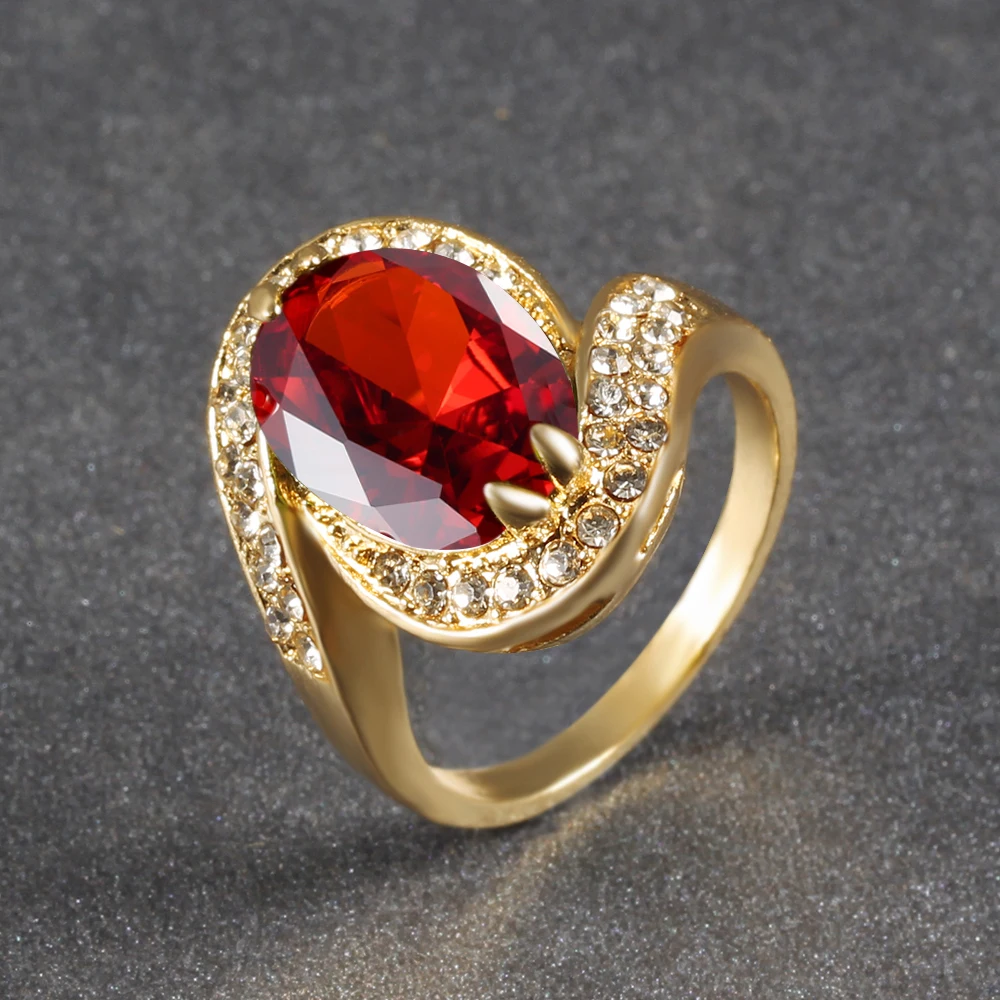 Женское кольцо, разработанное специально для женских колец, модное очаровательное кольцо, AAA, в форме яйца, циркон, элегантное кольцо для девушки, подарок - Цвет основного камня: Королевский синий