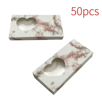 

50pcs Makeup Supplies Mini Eyelash Packaging Box Paperboard Home With Window Accessories Organizer Empty Case Storage Rectangle