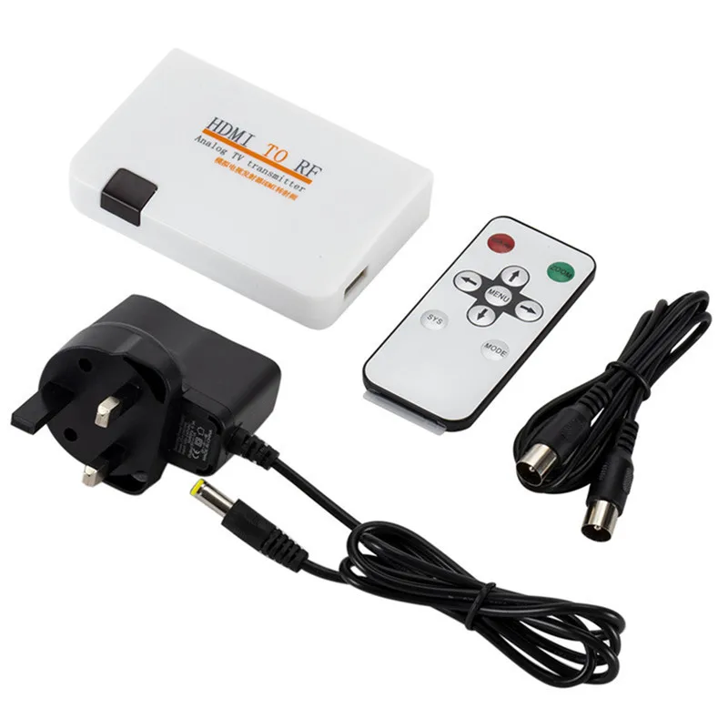 UK Plug HDMI к RF коаксиальный кабель конвертера Цифровой Аналоговый адаптер для ПК DVD ноутбука планшета HDMI Мужской к RF Женский конвертер адаптер - Цвет: UK Plug