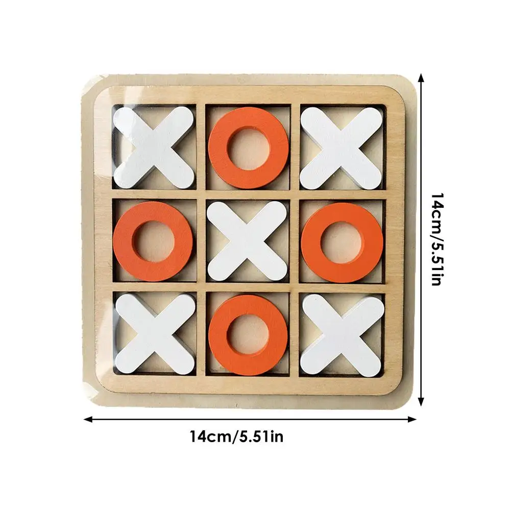  Tic-Tac-Toe XO Wooden Board Games Desk Toys,Classical Table  Game Decoration for Families Party Favor, Random Color : Toys & Games