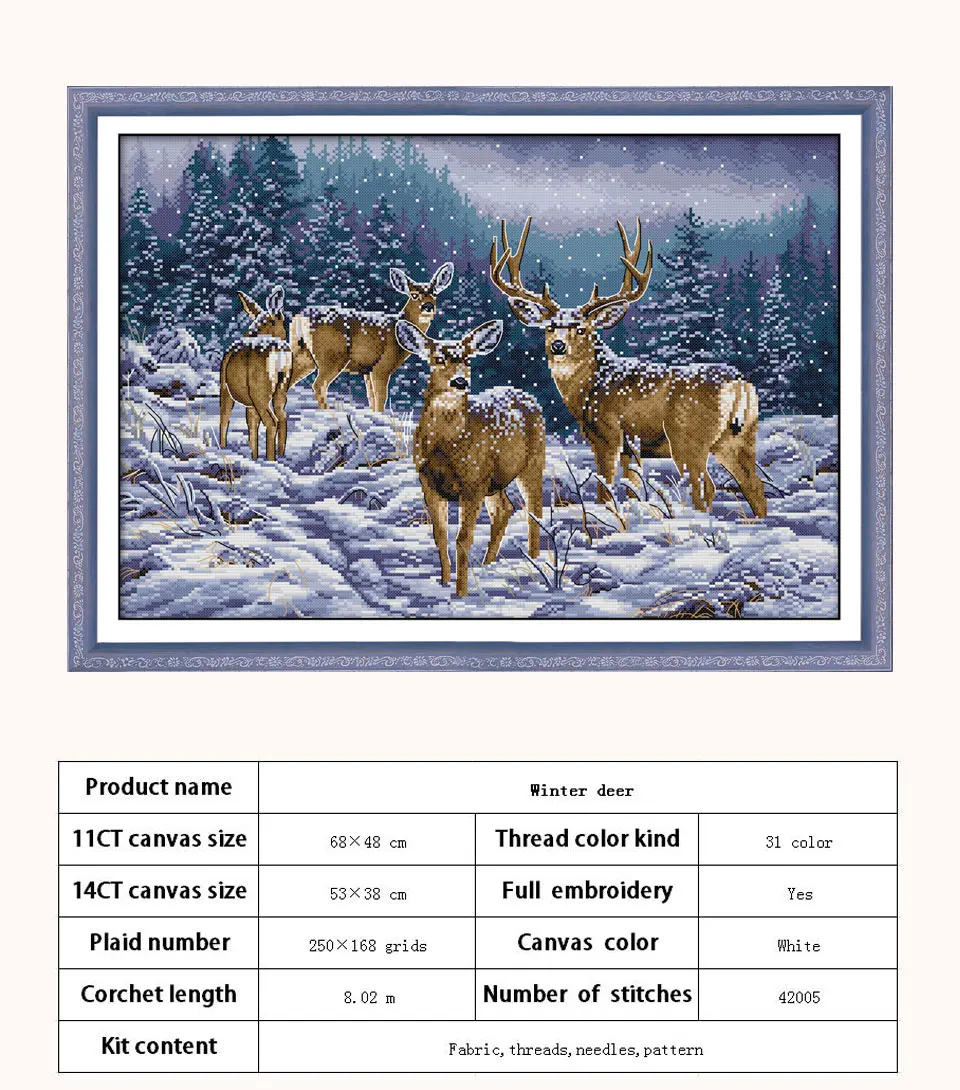 Crafts Winter Elk Counted Cross Stitch Patterns Diy Needlework For Embroidery Cross Stitch Patterns New Ikejacitymall Com Ng