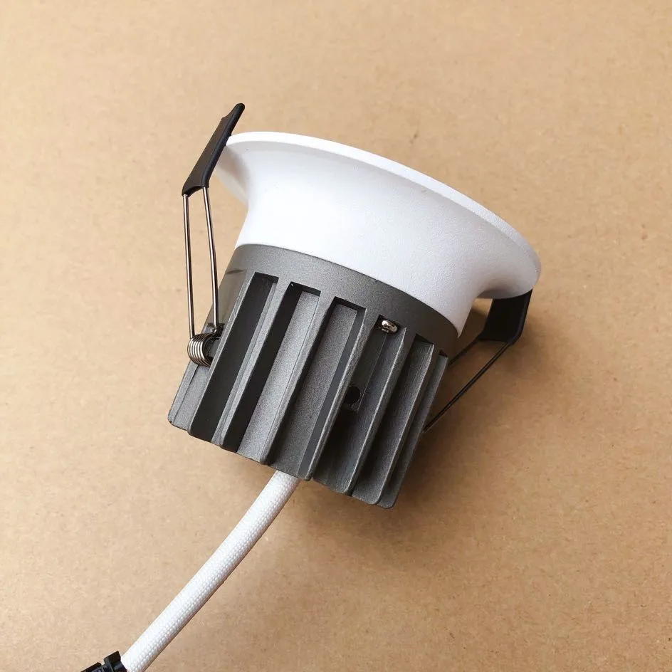 Dimmable COB светодиодный светильник 7 Вт 10 Вт 14 Вт 16 Вт изогнутые глубокие отверстия антибликовый Потолочный светильник Точечный светильник черный корпус семейный отель светодиодный светильник