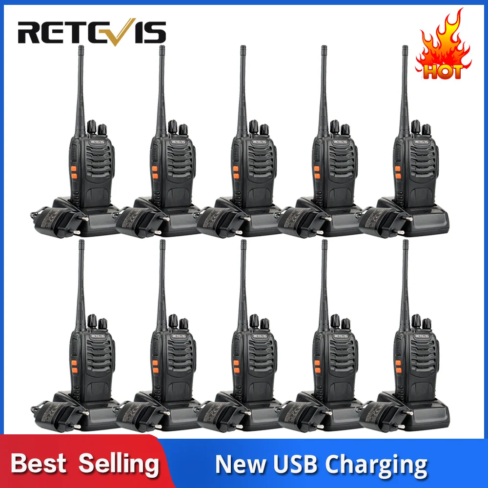 10 шт. RETEVIS H777 рация UHF портативная рация двухсторонняя радиостанция Ham Радио коммуникатор портативный приемопередатчик