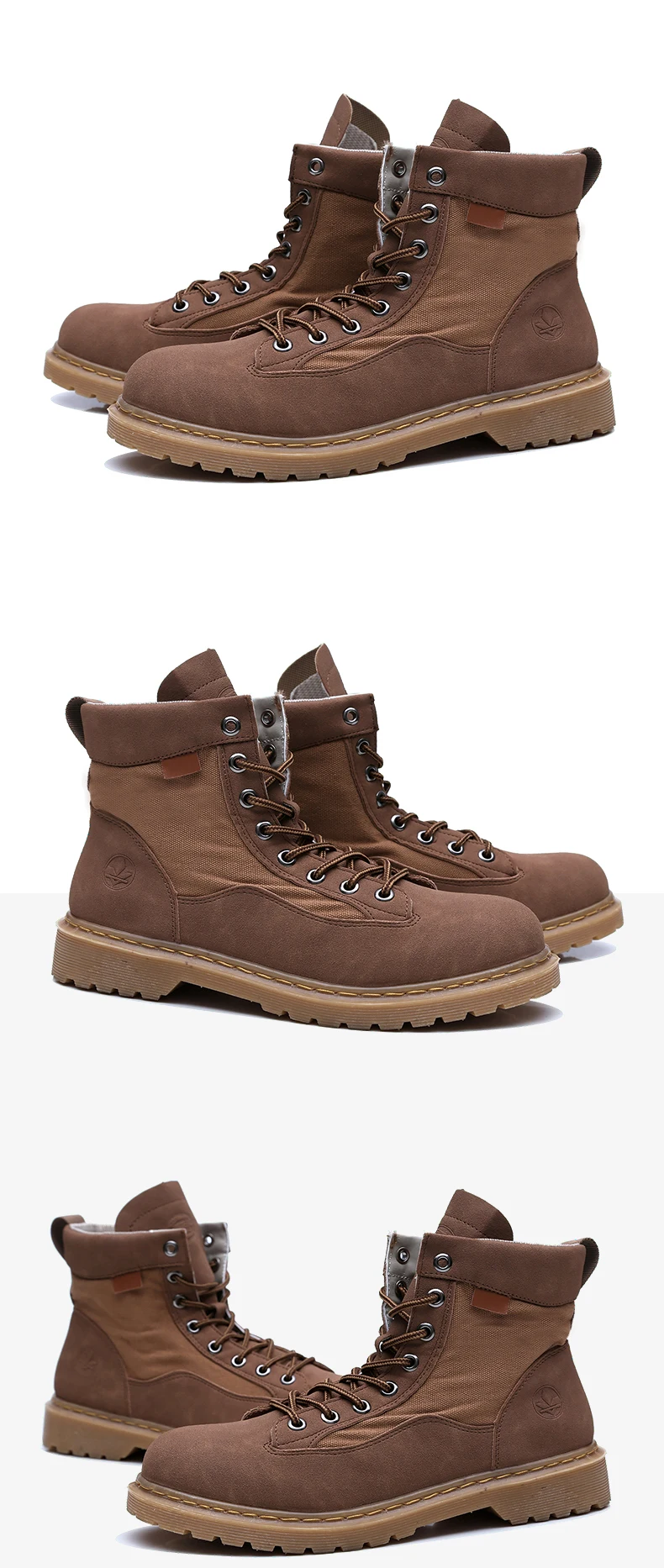 Men anti-slip breathable ankle boots waterproof high street fashion doc martens boots black grey brown lace up round-toe motorcycle boots soft comfortable work shoes safety (30)