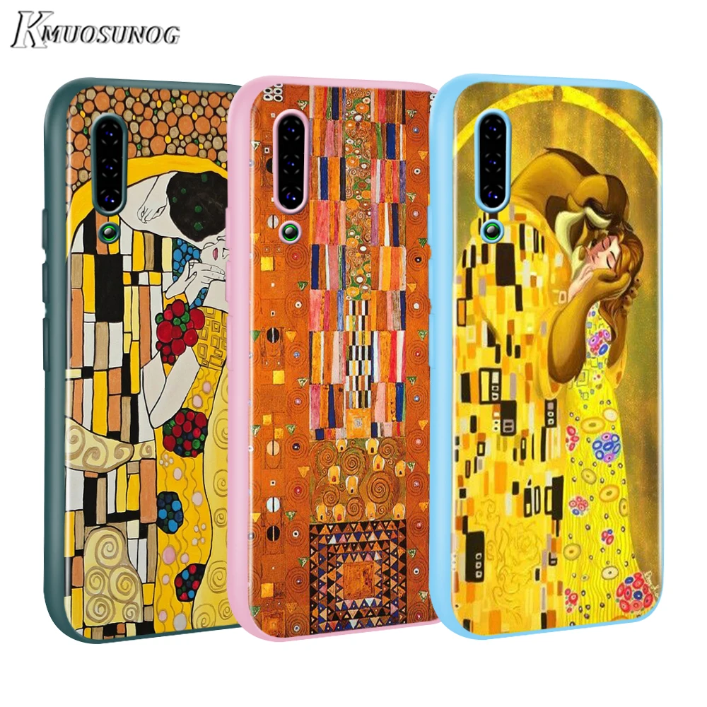 

The Kiss By Gustav Klim Baseus Candy Color Cover for Xiaomi Mi NOTE 10 9 8 Pro 9T SE A1 A2 A3 CC9 SE Lite F1 Phone Case