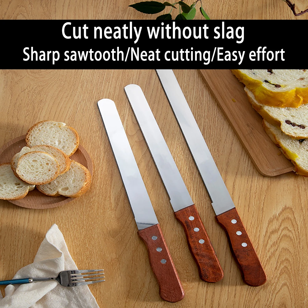 Cake Tool Knife Can't Drop Slag Cutter Kitchen Layerer Sawtooth Toast