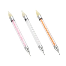 Розовый синий цвет инструменты для дизайна ногтей инструмент для точечного нанесения маникюра легкая восковая ручка для ногтей маникюрный аппликатор для стразов аксессуары Ongle Outil Dotting Pen