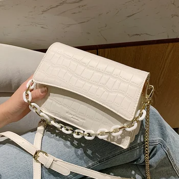 

Stone Pattern Acrylic Chain handbag PU Leather Crossbody Bags For Women 2020 Fashion Shoulder bags and Purses