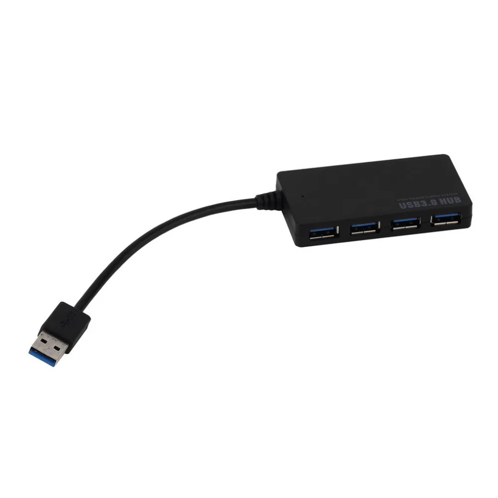 Usb 3,0 концентратор 4-Порты и разъёмы SuperSpeed компактный концентратор адаптер USB хаб для портативных ПК Mac Тетрадь для рабочего стола
