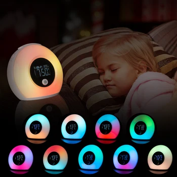 

Coquimbo Bedside LED Night Lamp With Bluetooth Speaker Alarm Clock Colorful Night Light Brightness Adjustable For Kids Bedrooms