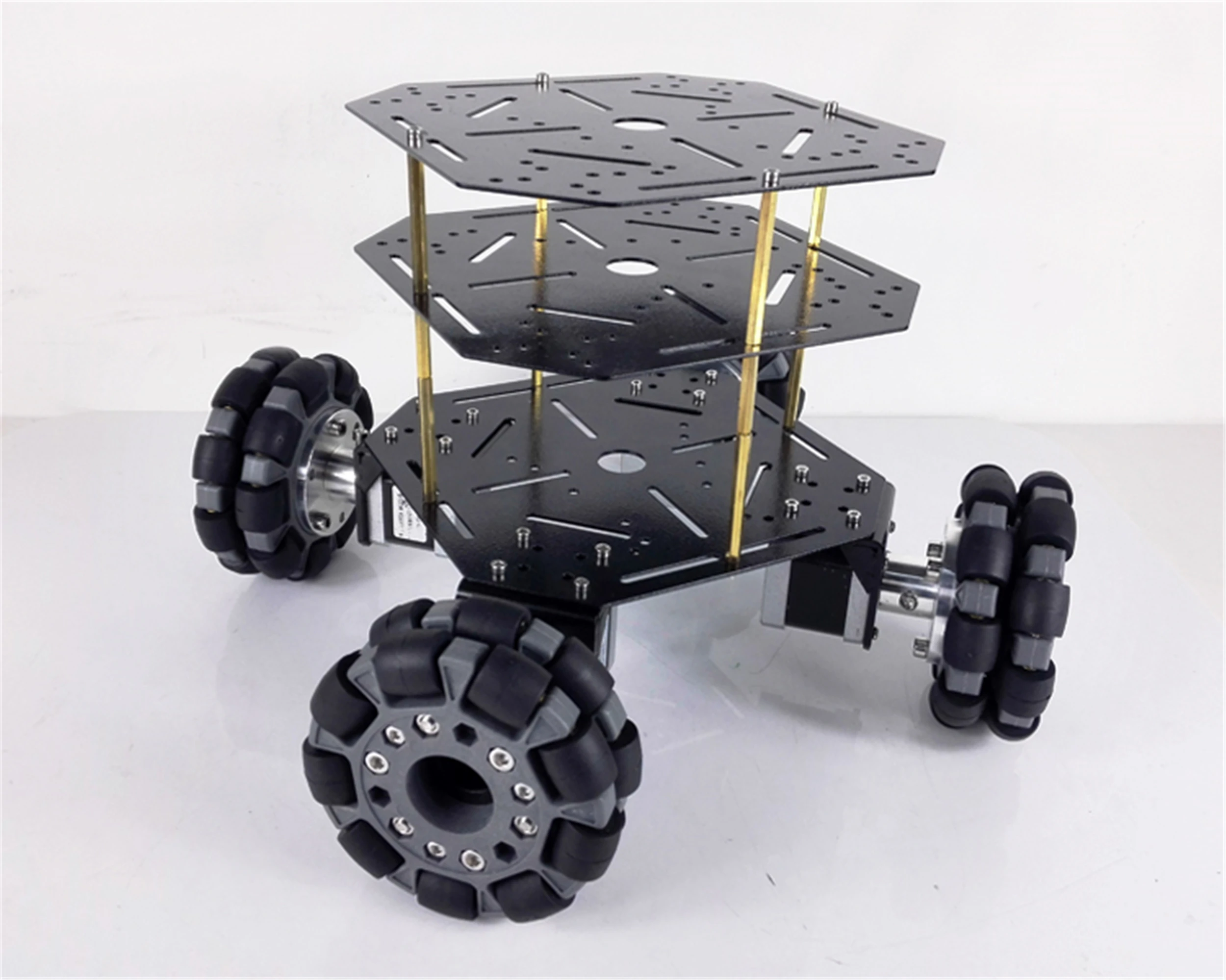 100 Mm Omnidirectionele Wiel Metalen 4WD Smart Tank Car Chassis Kit 1/2/3 Layer Robot Platform 4 Stuks 42 stappenmotor Diy Zware Belasting 100 Mm Omnidirectionele Wiel Metalen 4WD Smart Tank Car Chassis Kit 1/2/3 Layer Robot Platform 4 Stuks 42 stappenmotor Diy Zware Belasting
