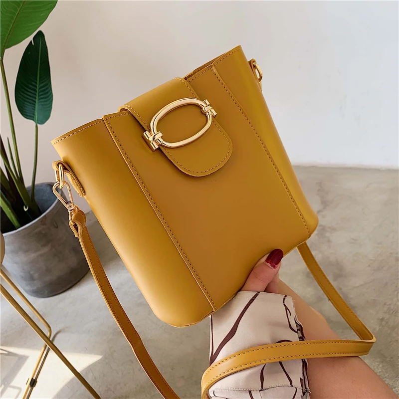 

Vinatage Women Bucket Bags Messenger Bags Handbag PU Barrel Crossbody Bag Tote Leather Women Bag Designer Brand Retro Tote Bags