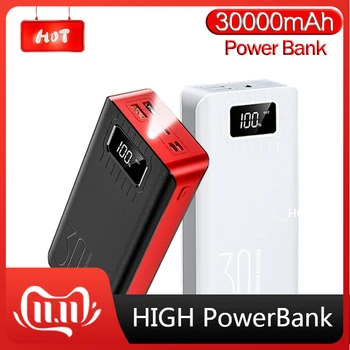 電源銀行30000マージャン外部ポータブルpowerbankフルスクリーン鏡高速充電マルチポート防水すべての電話