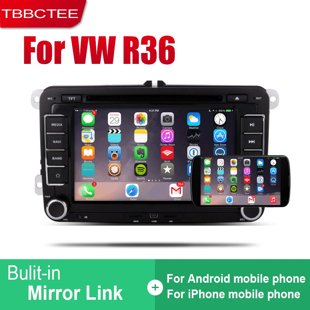TBBCTEE Авто Радио 2 Din Автомобильный dvd-плеер на основе Android для Volkswagen VW R36 2010 2011 2012 2013 gps навигация Wifi карта системы