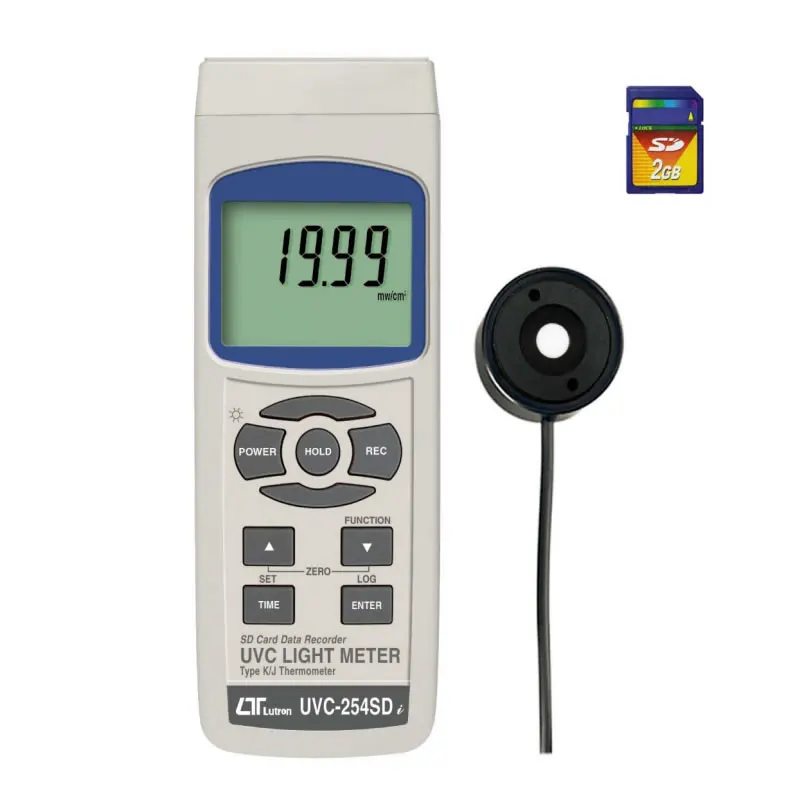 

UVC-254SD УФ-измеритель интенсивности UVC УФ-измеритель, зонд с спектральным откликом: нм + 6 нм, сохранение данных