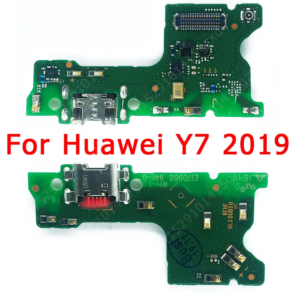 Оригинальная плата для зарядки с USB Huawei Y7 2019 порт PCB разъем док станции гибкий