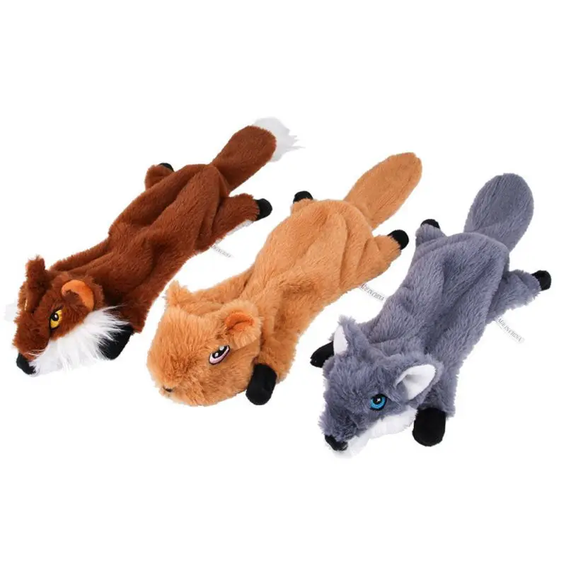 

Squeak Dog Pup Plush Toy Chewing Sound Molar Bite Grinding Animal Shape for Pet Bite-resistant Molar Teething Toy